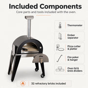 Bosca Nahuen 41 Inch Outdoor Wood Fired Pizza Oven | GW STORE