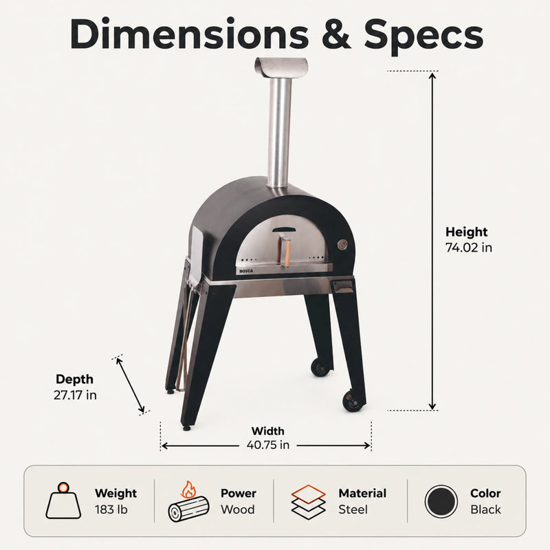 Bosca Nahuen 41 Inch Outdoor Wood Fired Pizza Oven | GW STORE
