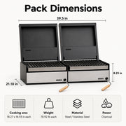Bosca Pack Block 500 20" + Block 500 20" Built-in Charcoal Grill | GW STORE