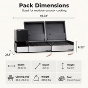 Bosca Pack Block Wood Brazier 250 + Block 500 20" + Block 500 20" Built-in Charcoal Grill | GW STORE