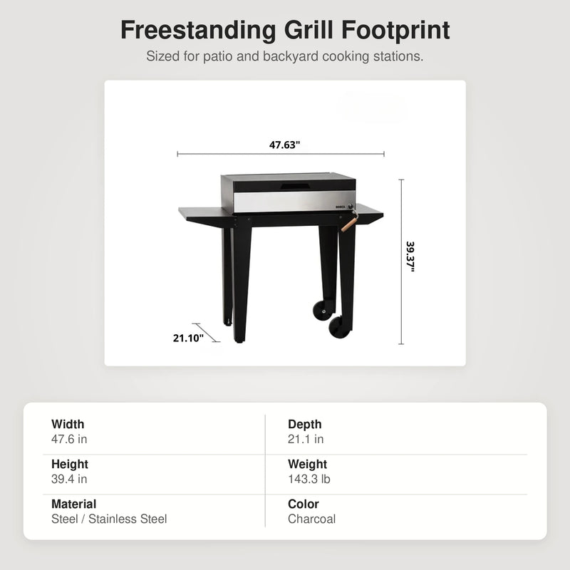 Bosca Quillay Freestanding Charcoal Grill | GW STORE