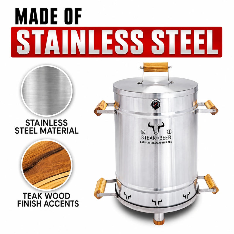 Medium Roasting Barrel 7–9 kg (15–20 lb) – INOX Line | GW STORE