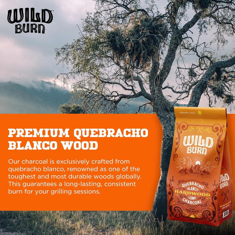 WildBurn Premium Hardwood Lump Charcoal - 20lb Bag