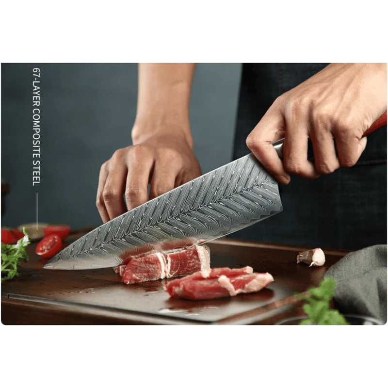 Luxury Damascus Chef Knife VG10 Japanese Damascus Steel - Limited Edition Rosewood